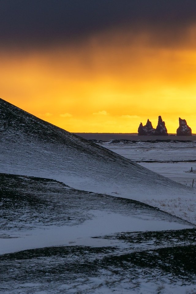 Обои берег, закат, iceland., shore, sunset разрешение 2000x1226 Загрузить