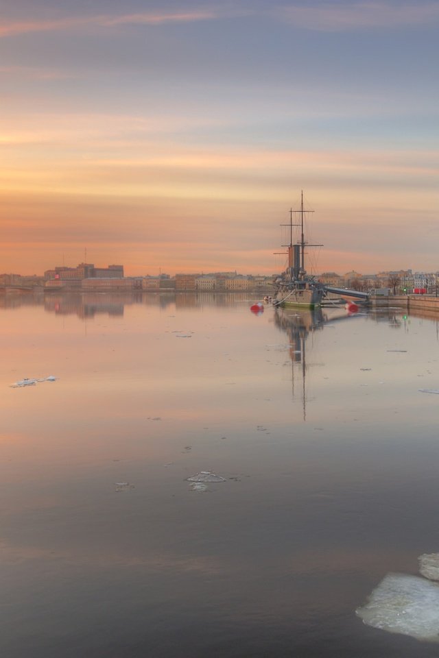 Обои река, рассвет, санкт-петербург, river, dawn, saint petersburg разрешение 2048x1367 Загрузить