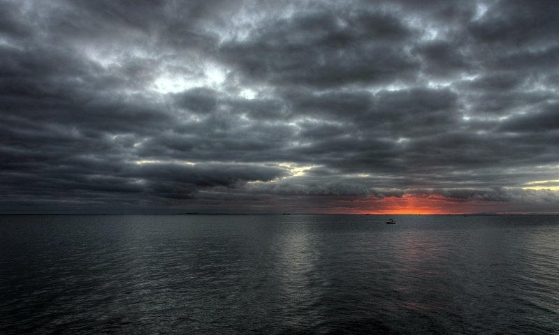 Обои небо, солнце, закат, море, the sky, the sun, sunset, sea разрешение 1920x1200 Загрузить