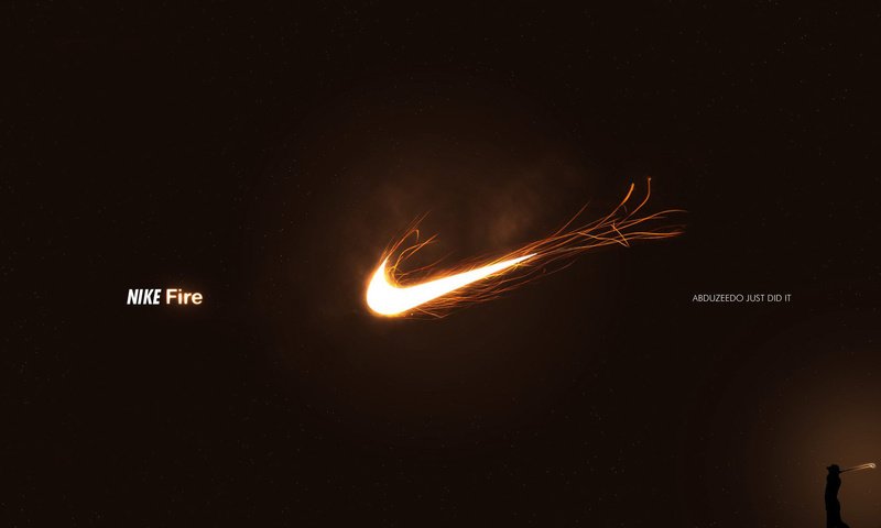 Обои огонь, логотип, найк, fire, logo, nike разрешение 1920x1080 Загрузить