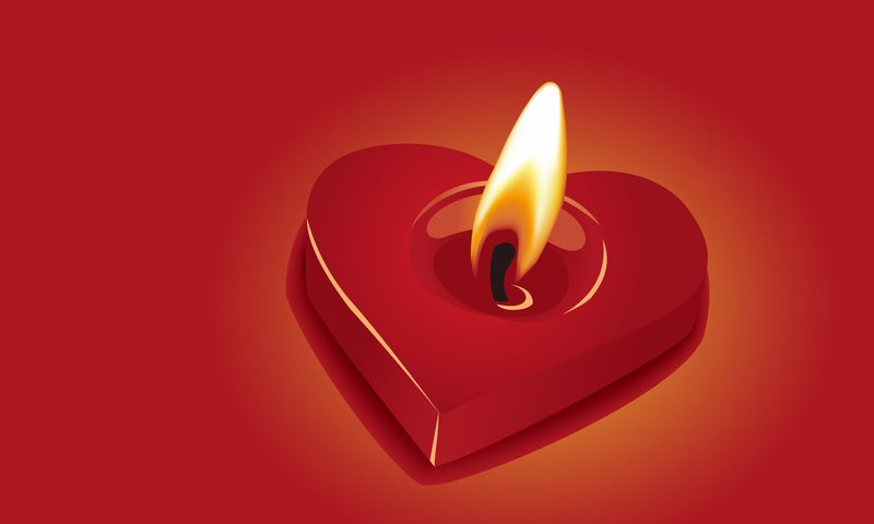 Обои сердечко, огонь, свечка, heart, fire, candle разрешение 1920x1200 Загрузить