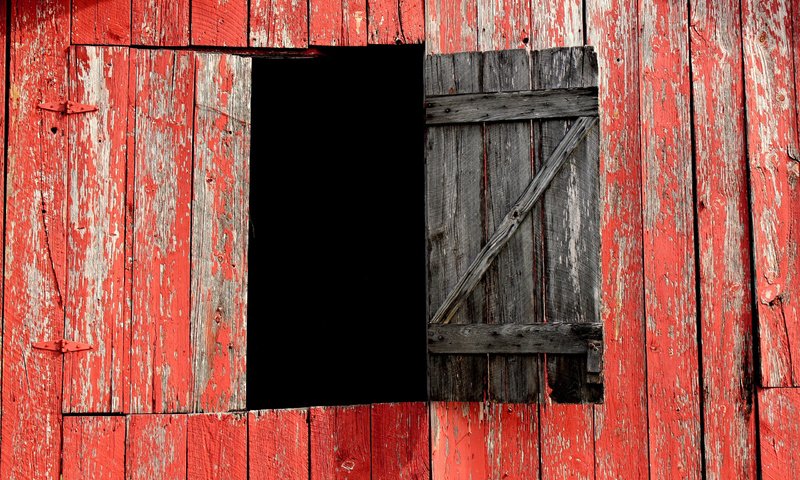 Обои красный, доски, окно, амбар, red, board, window, the barn разрешение 2560x1600 Загрузить