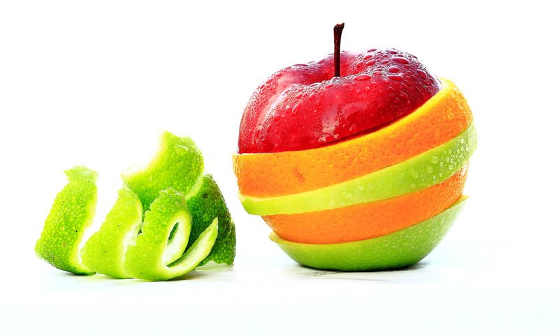 Обои яблоко, цветное, кожура, apple, color, peel разрешение 1920x1200 Загрузить