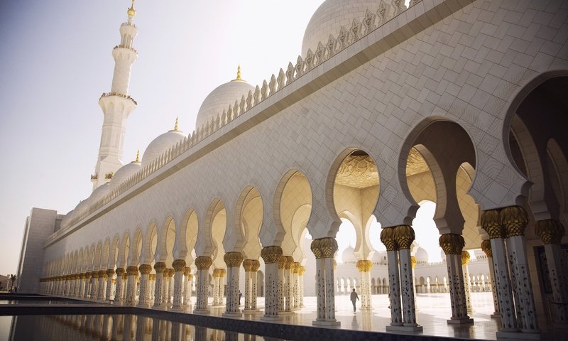 Обои абу-даби, мечеть шейха зайда, abu dhabi, the sheikh zayed grand mosque разрешение 3700x2500 Загрузить