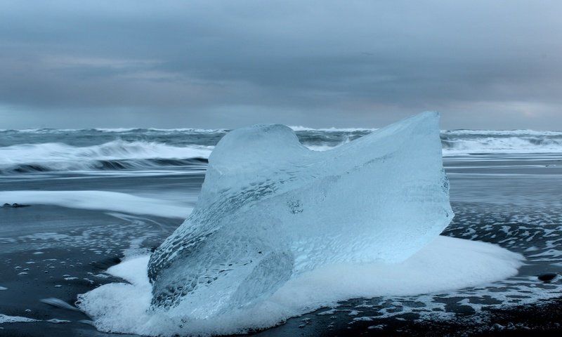 Обои берег, волны, лёд, холод, shore, wave, ice, cold разрешение 1920x1200 Загрузить