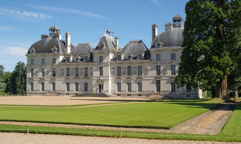 Обои дорожка, замок, франция, газон, шато-де-шеверни, track, castle, france, lawn, chateau de cheverny разрешение 2048x1280 Загрузить