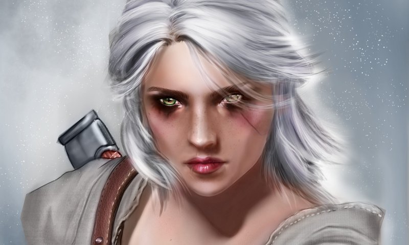 Обои арт, девушка, взгляд, witcher 3:wild hunt, цыри, art, girl, look, ciri разрешение 1920x1308 Загрузить