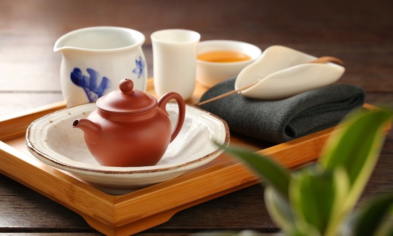 Обои чай, чаепитие, чайник, натюрморт, поднос, tea, the tea party, kettle, still life, tray разрешение 2400x1600 Загрузить