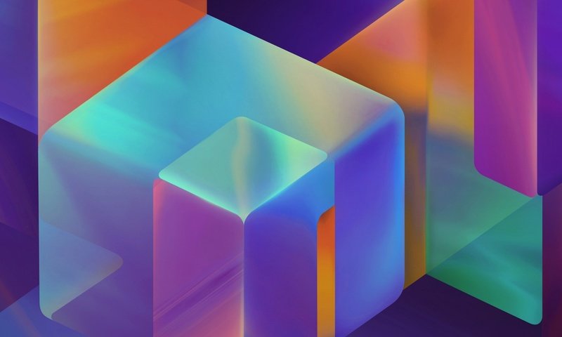 Обои абстракция, линии, краски, кубы, объем, куб, грань, 3д, abstraction, line, paint, cuba, the volume, cube, face, 3d разрешение 3065x1600 Загрузить
