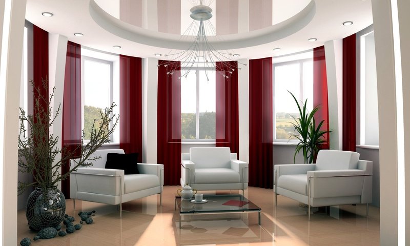 Обои комната, окно, картинки, кресла, гостиная, room, window, pictures, chairs, living room разрешение 3840x2400 Загрузить