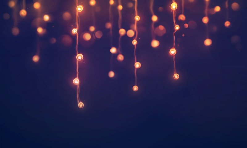 Обои новый год, огоньки, гирлянда, new year, lights, garland разрешение 3840x2400 Загрузить