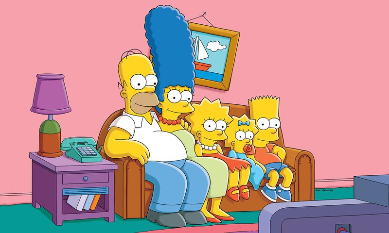 Обои диван, симпсоны, sofa, the simpsons разрешение 1920x1080 Загрузить