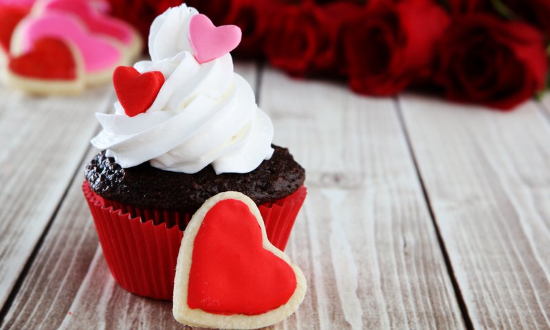 Обои сердце, праздник, печенье, день святого валентина, пирожное, кекс, капкейк, heart, holiday, cookies, valentine's day, cake, cupcake разрешение 3264x2176 Загрузить