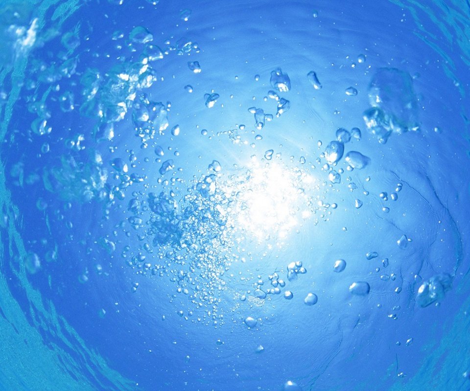 Обои вода, солнце, пузырьки, water, the sun, bubbles разрешение 1920x1200 Загрузить