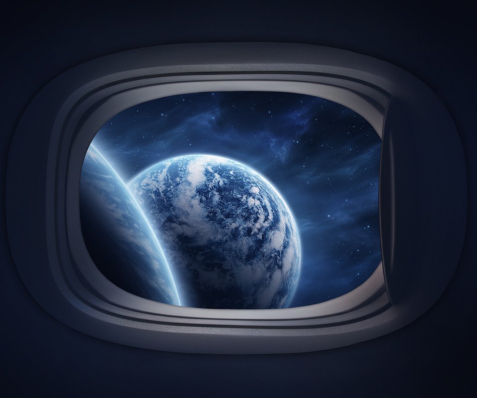 Обои окно, маленькое, видно космос, window, small, you can see the space разрешение 1920x1200 Загрузить