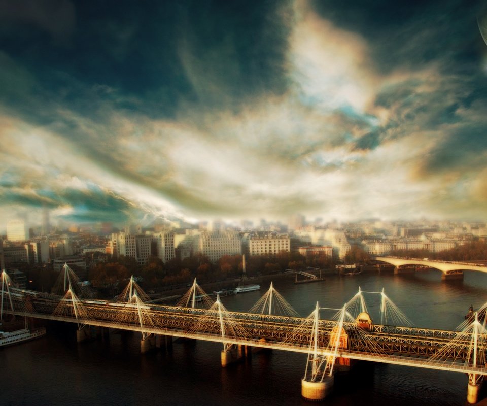 Обои река, мост, лондон, river, bridge, london разрешение 1920x1200 Загрузить