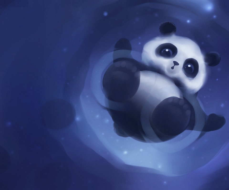 Обои рисунок, панда, няшка, figure, panda, i love it разрешение 1920x1080 Загрузить