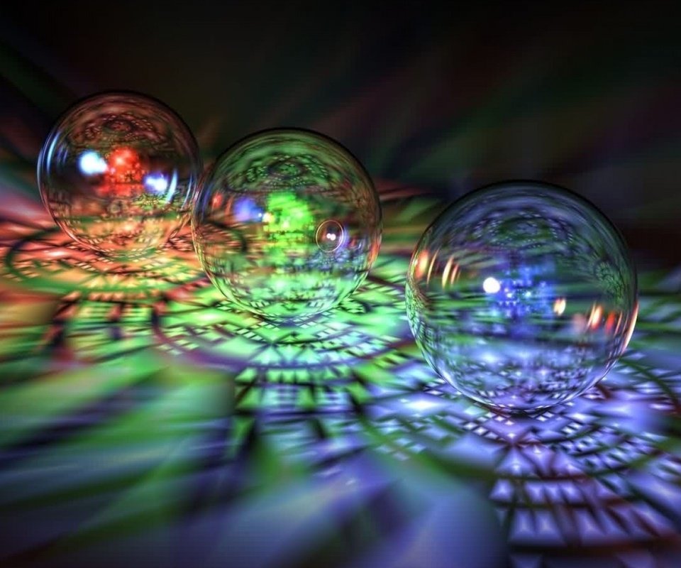 Обои шары, прозрачный, радуга, блики, блеск, стекло, красота., 3 д, balls, transparent, rainbow, glare, shine, glass, beauty., 3 d разрешение 1920x1080 Загрузить