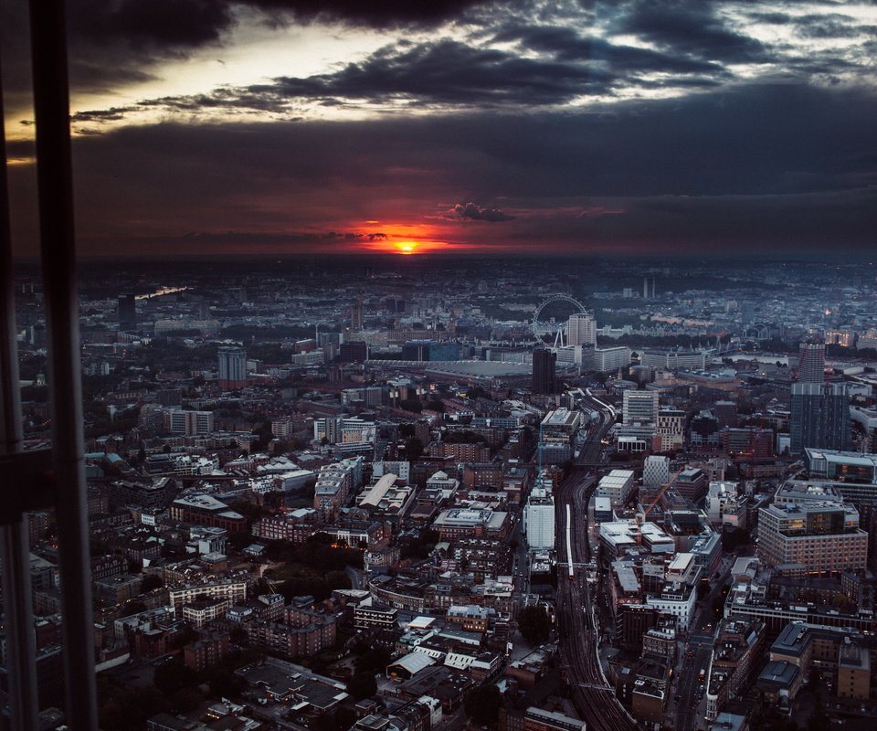 Обои закат, лондон, город, англия, sunset, london, the city, england разрешение 2560x1707 Загрузить