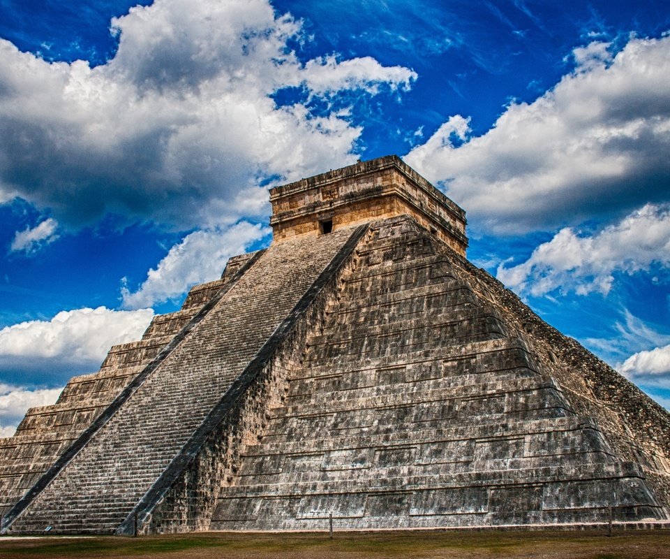 Обои пирамида, майя, hdr, мексика, чичен-ица, юкатан, пирамида кукулькана, цивилизация майя, pyramid, maya, mexico, chichen itza, yucatan разрешение 3713x2227 Загрузить