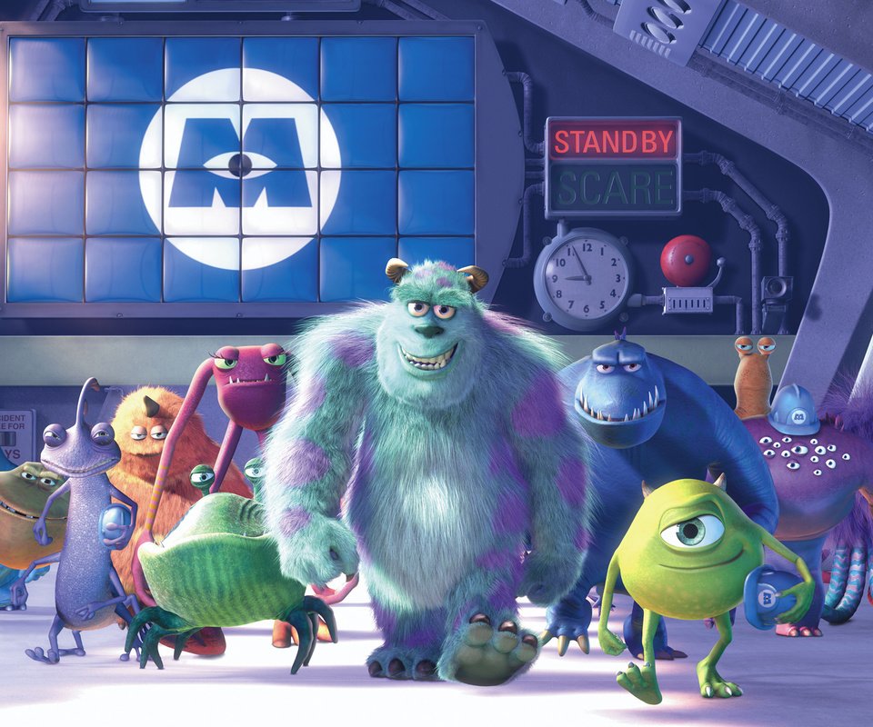 Обои мультфильм, персонажи, корпорация монстров, cartoon, characters, monsters inc. разрешение 2560x1440 Загрузить