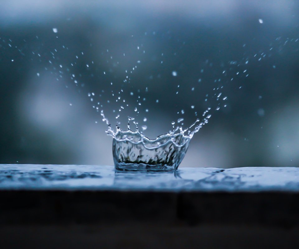 Обои вода, макро, капля, брызги, дождь, всплеск, water, macro, drop, squirt, rain, splash разрешение 1920x1200 Загрузить