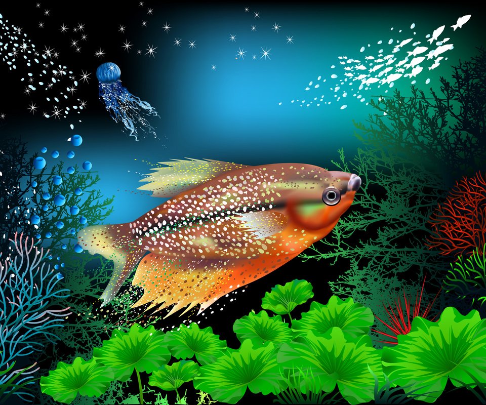 Обои рыбы, кораллы, подводный мир, fish, corals, underwater world разрешение 3333x2500 Загрузить