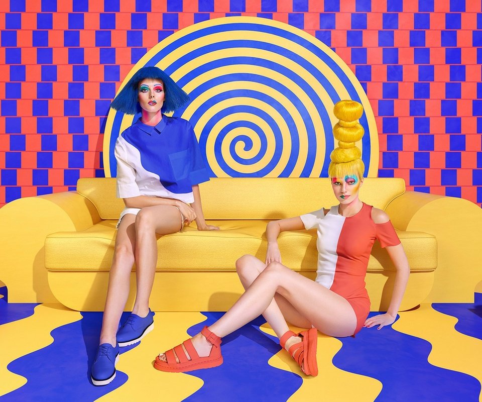 Обои стиль, цвет, девушки, sagmeister & walsh, вибрант, полихром, style, color, girls, of vibrant, polychrome разрешение 1920x1080 Загрузить