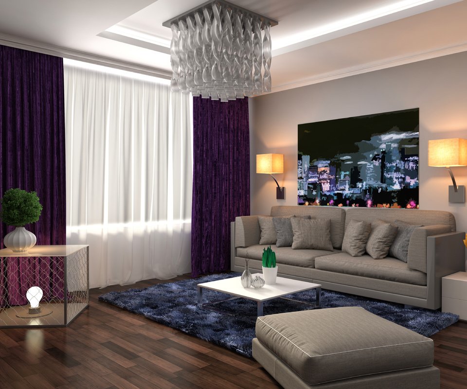 Обои стиль, интерьер, дизайн, картина, люстра, диван, гостиная, модерн, style, interior, design, picture, chandelier, sofa, living room, modern разрешение 5000x3750 Загрузить
