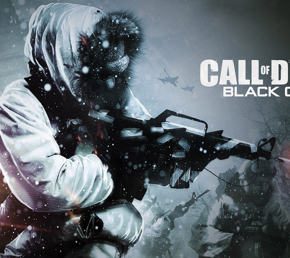 Обои зима, call of duty, автомат, black ops, winter, machine разрешение 1920x1200 Загрузить