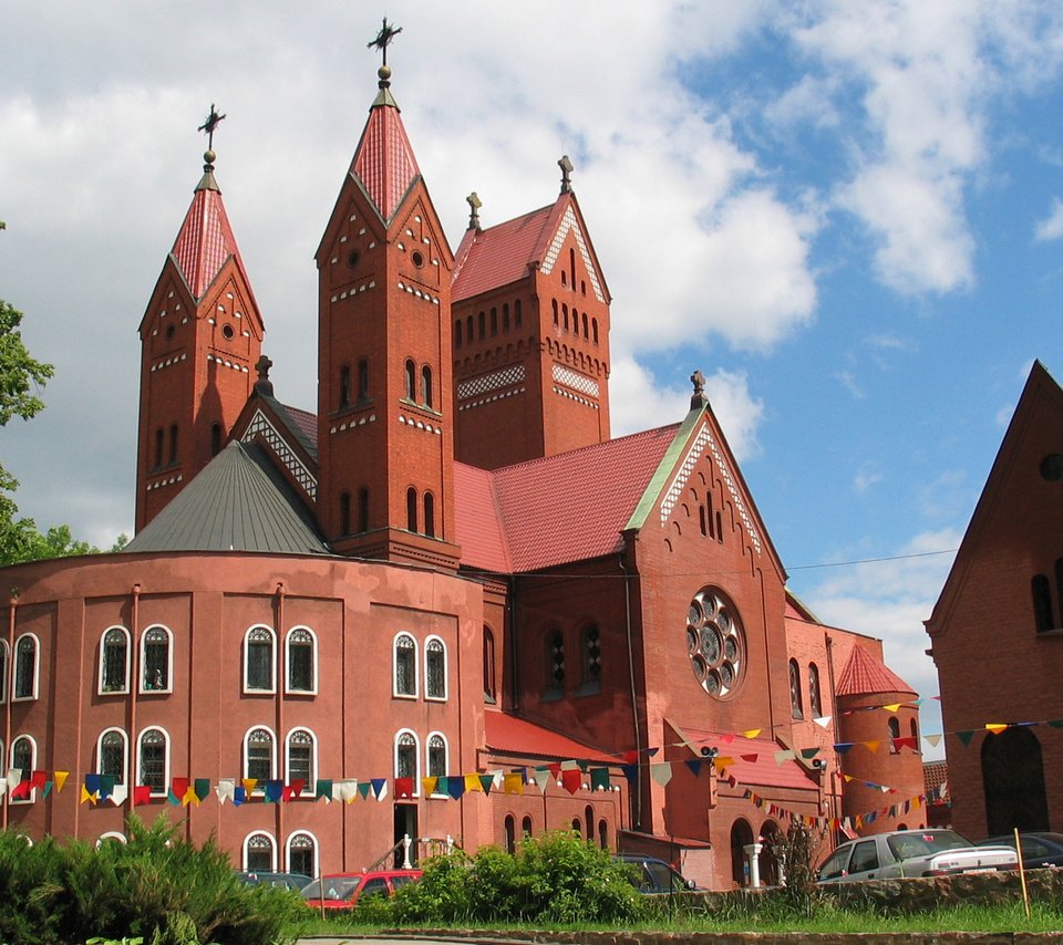 Обои храм, минск, костёл святого симеона и святой елены, temple, minsk, church of saints simon and helena разрешение 1920x1200 Загрузить