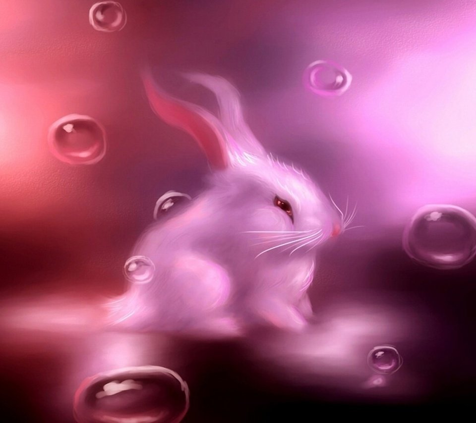Обои розовый кролик, pink rabbit разрешение 2560x1440 Загрузить
