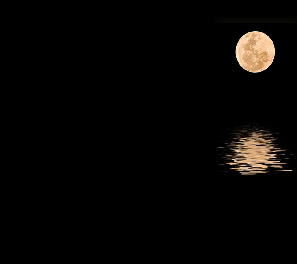 Обои ночь, отражение, луна, night, reflection, the moon разрешение 1920x1200 Загрузить