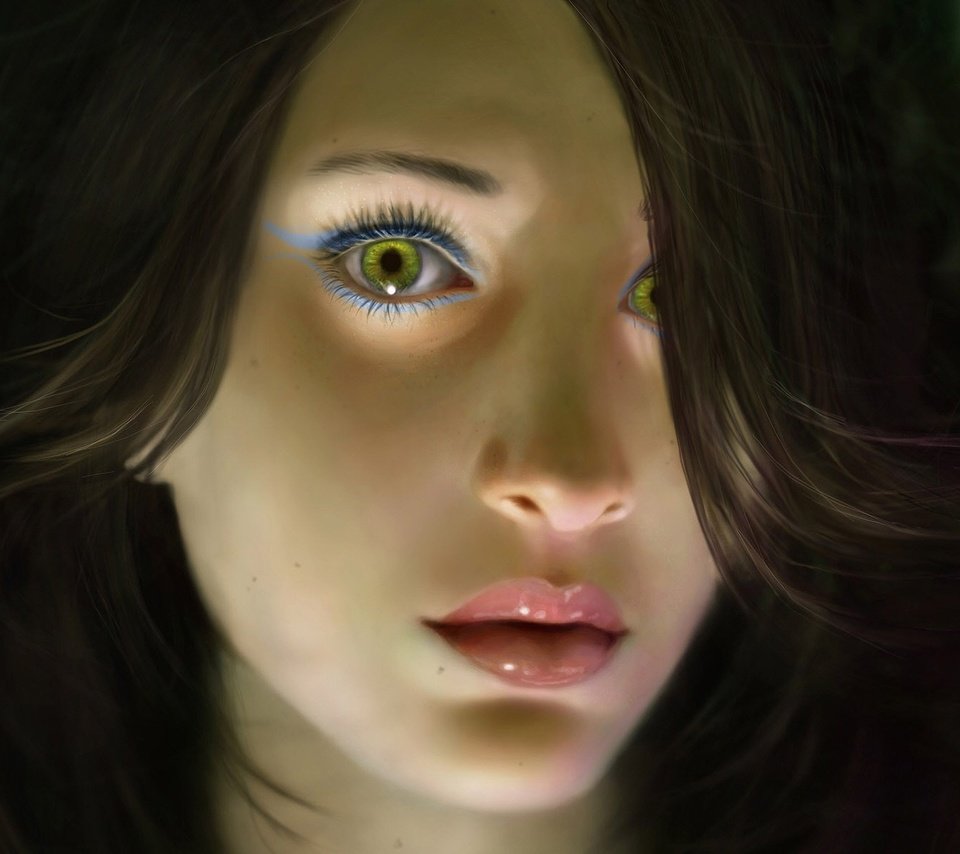 Обои девушка с зелеными глазами, the girl with green eyes разрешение 1920x1200 Загрузить