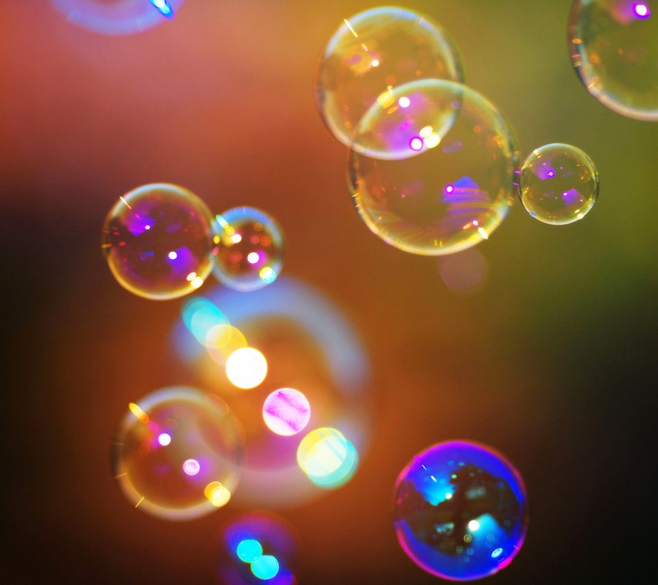 Обои свет, блики, пузырьки, мыльные пузыри, мыльный пузырь, light, glare, bubbles, bubble разрешение 4992x3328 Загрузить