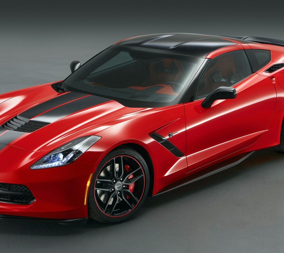 Обои стингрей, красный автомобиль, chevrolet corvette c7, stingray, red car разрешение 2560x1440 Загрузить