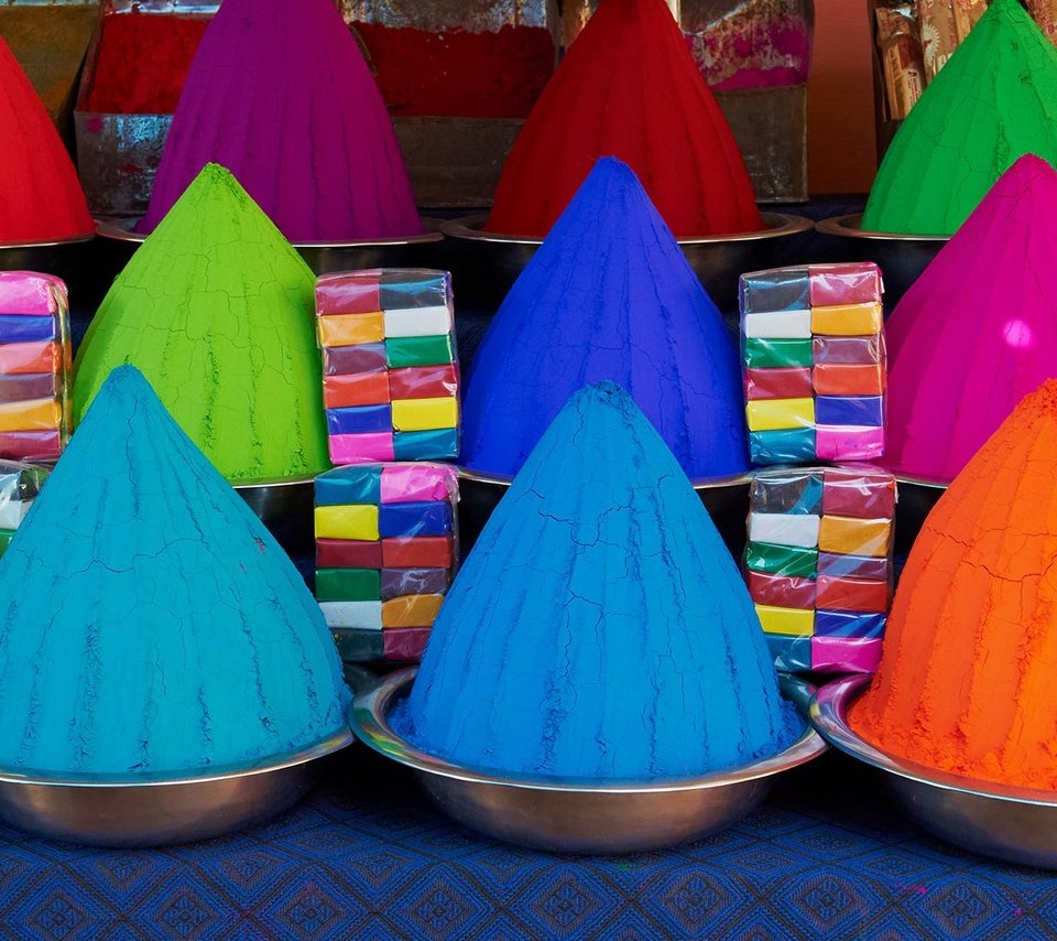 Обои рынок, девараджа, разноцветный, индия, холи, порошок, карнатака, майсур, фестиваль холи, market, devaraja, colorful, india, holi, powder, karnataka, mysore, the festival of holi разрешение 1920x1080 Загрузить