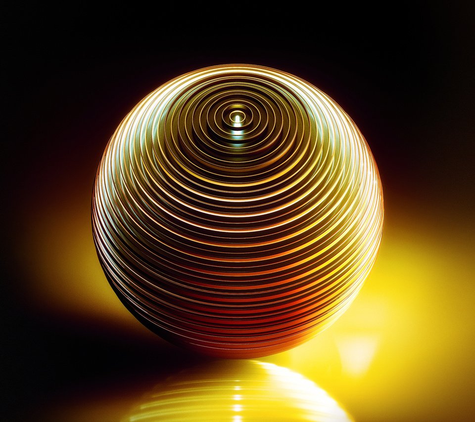 Обои свет, металл, отражение, графика, сфера, шар, 3д, light, metal, reflection, graphics, sphere, ball, 3d разрешение 2560x1440 Загрузить
