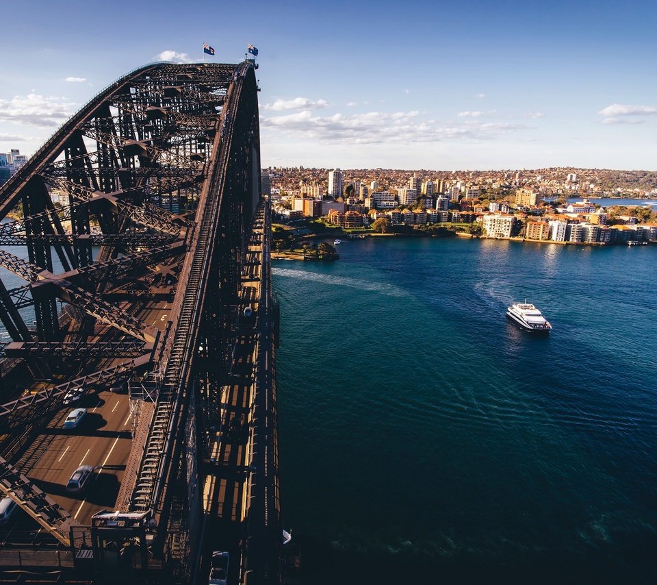 Обои мост, сидней, австралия, новый южный уэльс, the rocks, bridge, sydney, australia, new south wales разрешение 2048x1152 Загрузить