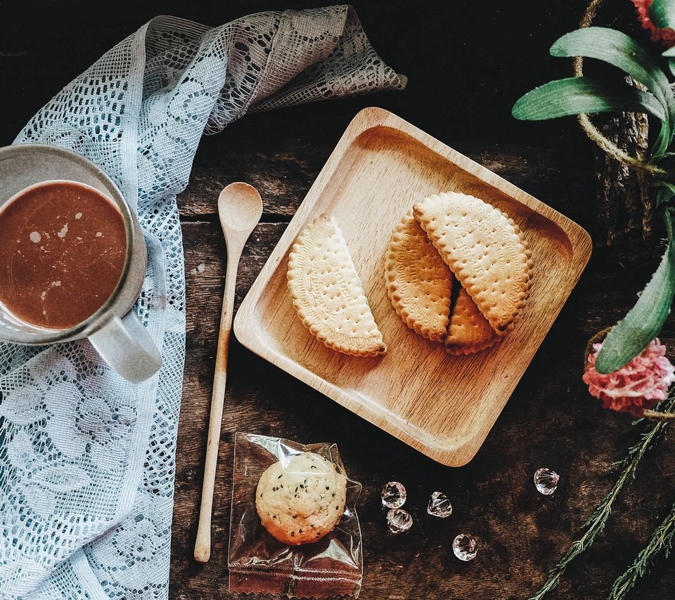 Обои напиток, кофе, чашка, печенье, натюрморт, drink, coffee, cup, cookies, still life разрешение 3840x2400 Загрузить