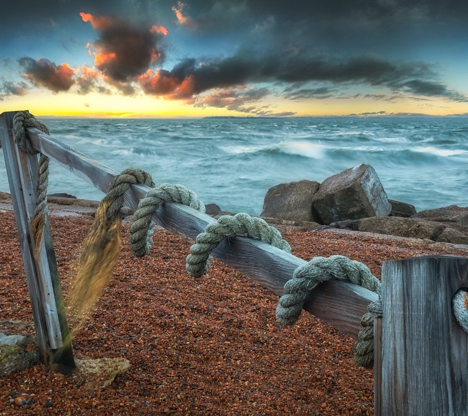 Обои небо, берег, море, the sky, shore, sea разрешение 2048x1152 Загрузить