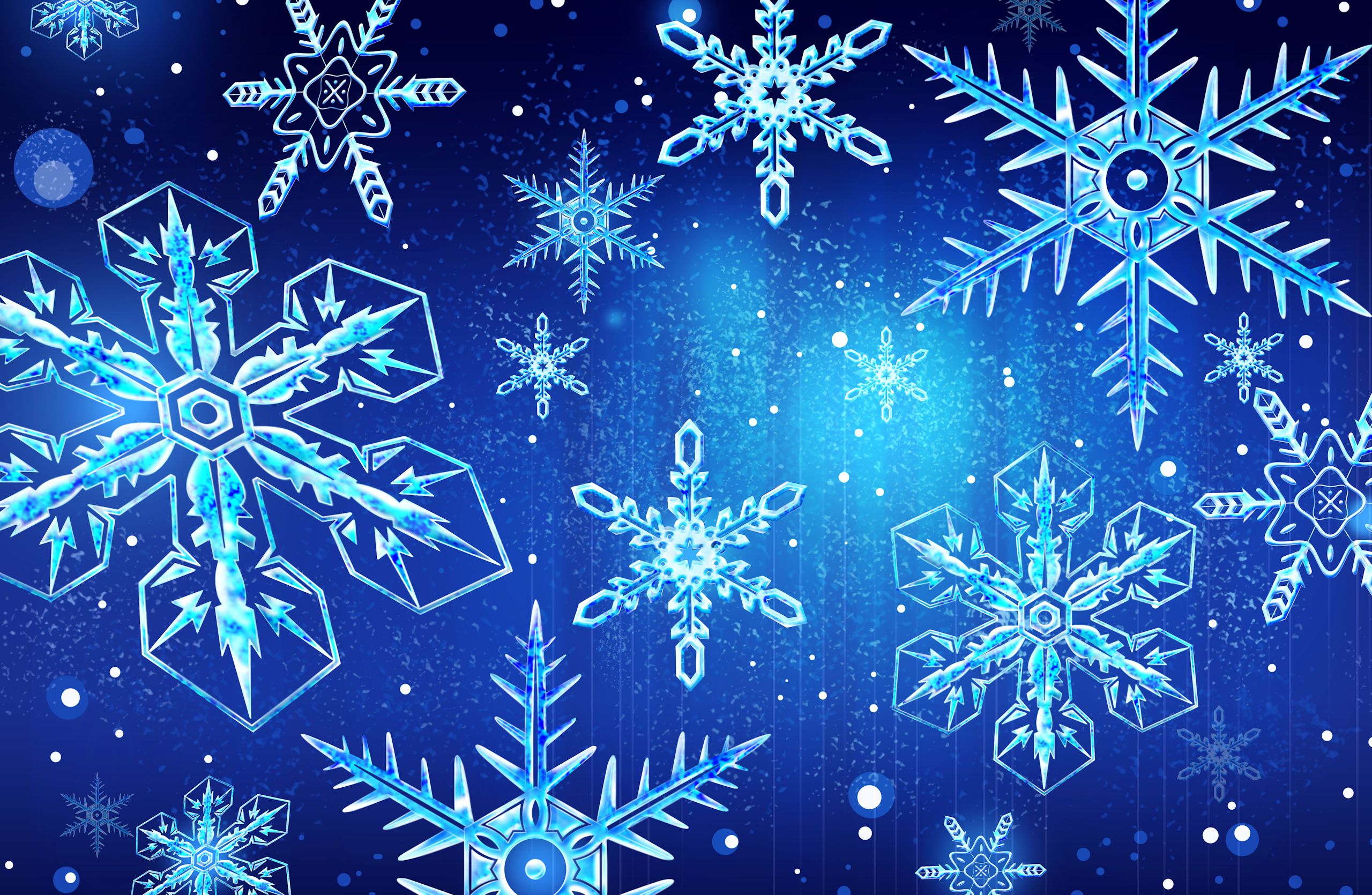 Обои зима, снежинки, синий, winter, snowflakes, blue разрешение 2560x1670 Загрузить