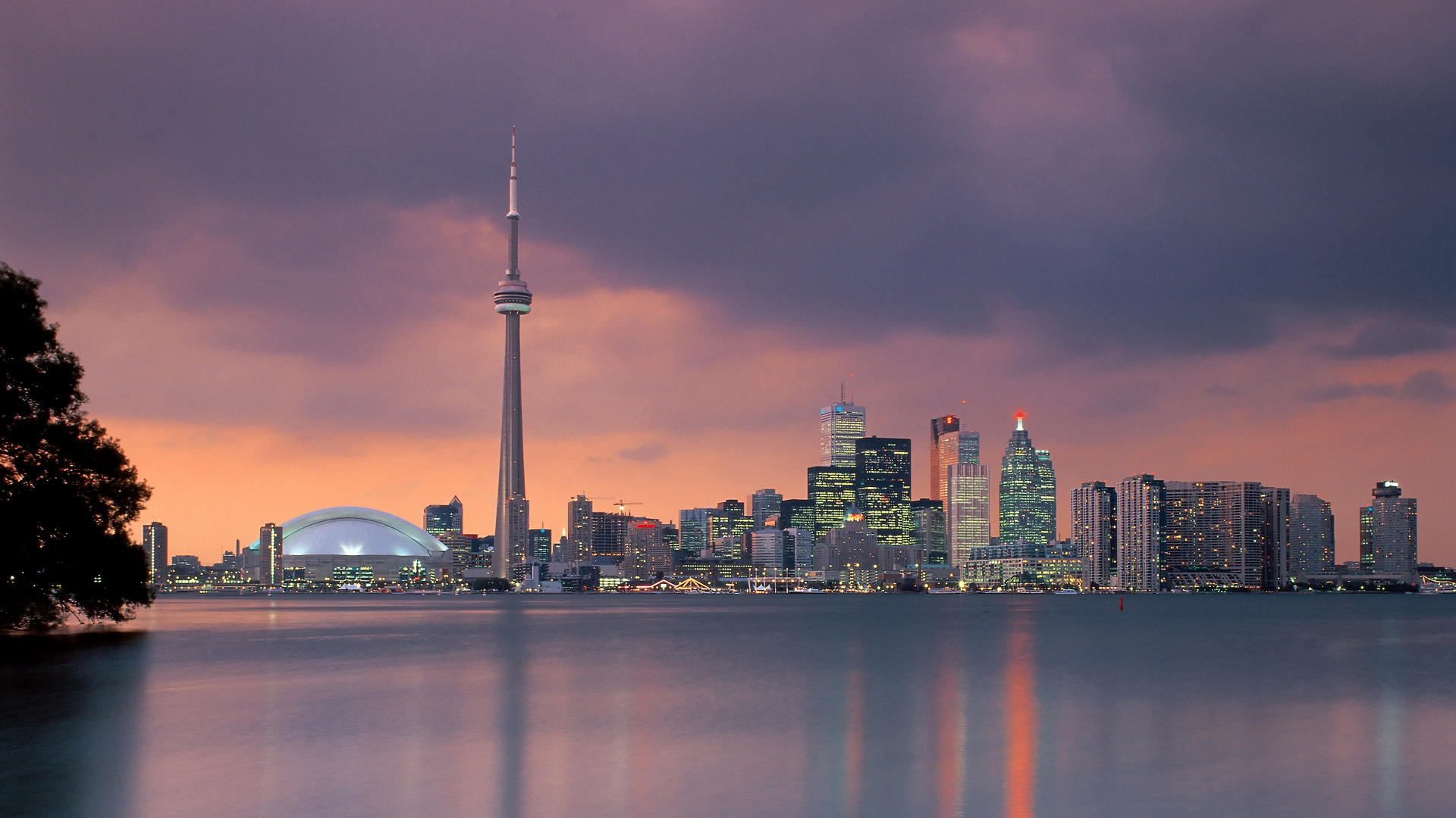 Обои вечер, дождь, канада, торонто, онтарио, the evening, rain, canada, toronto, ontario разрешение 1920x1080 Загрузить