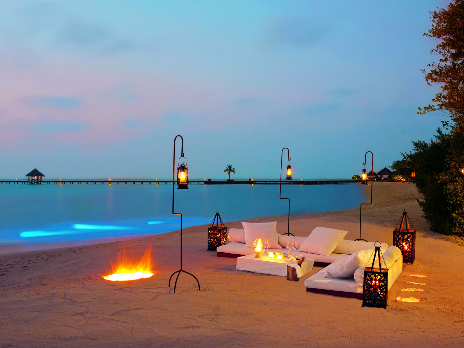 Обои вечер, пляж, тропики, мальдивы, the evening, beach, tropics, the maldives разрешение 1920x1442 Загрузить