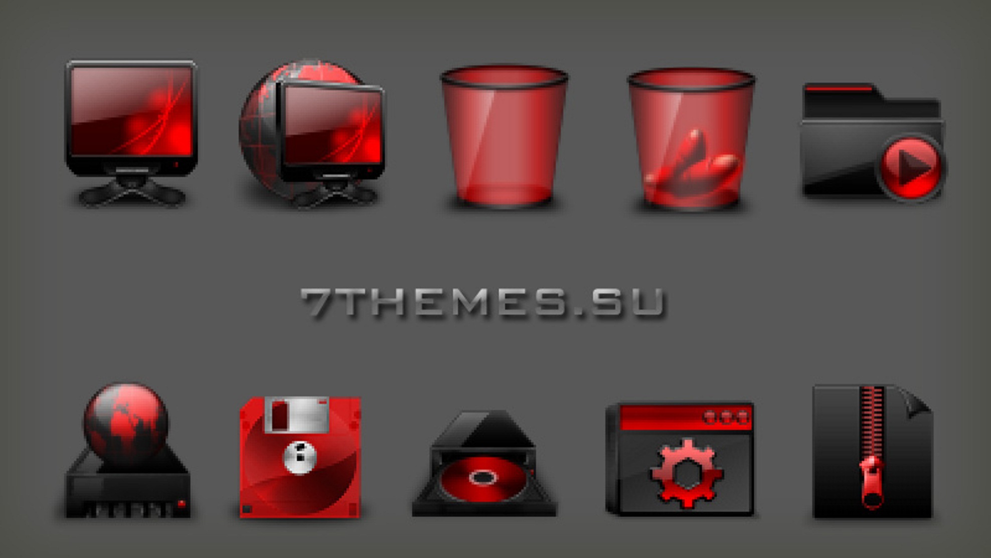 Обои иконки для windows 7 iconpackager.red icons, icons for windows 7 iconpackager.red icons разрешение 1976x1112 Загрузить