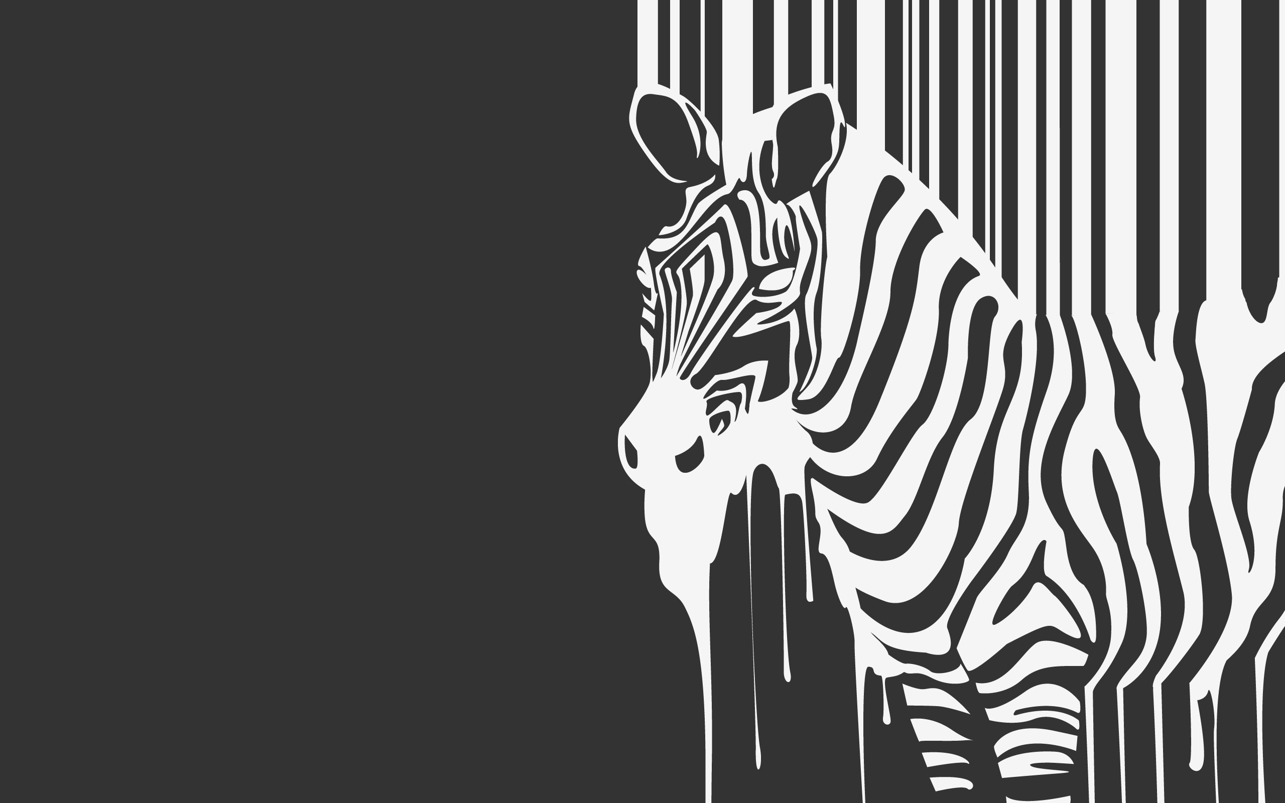 Обои зебра, животное, ч.б., zebra, animal, h. b. разрешение 2560x1600 Загрузить