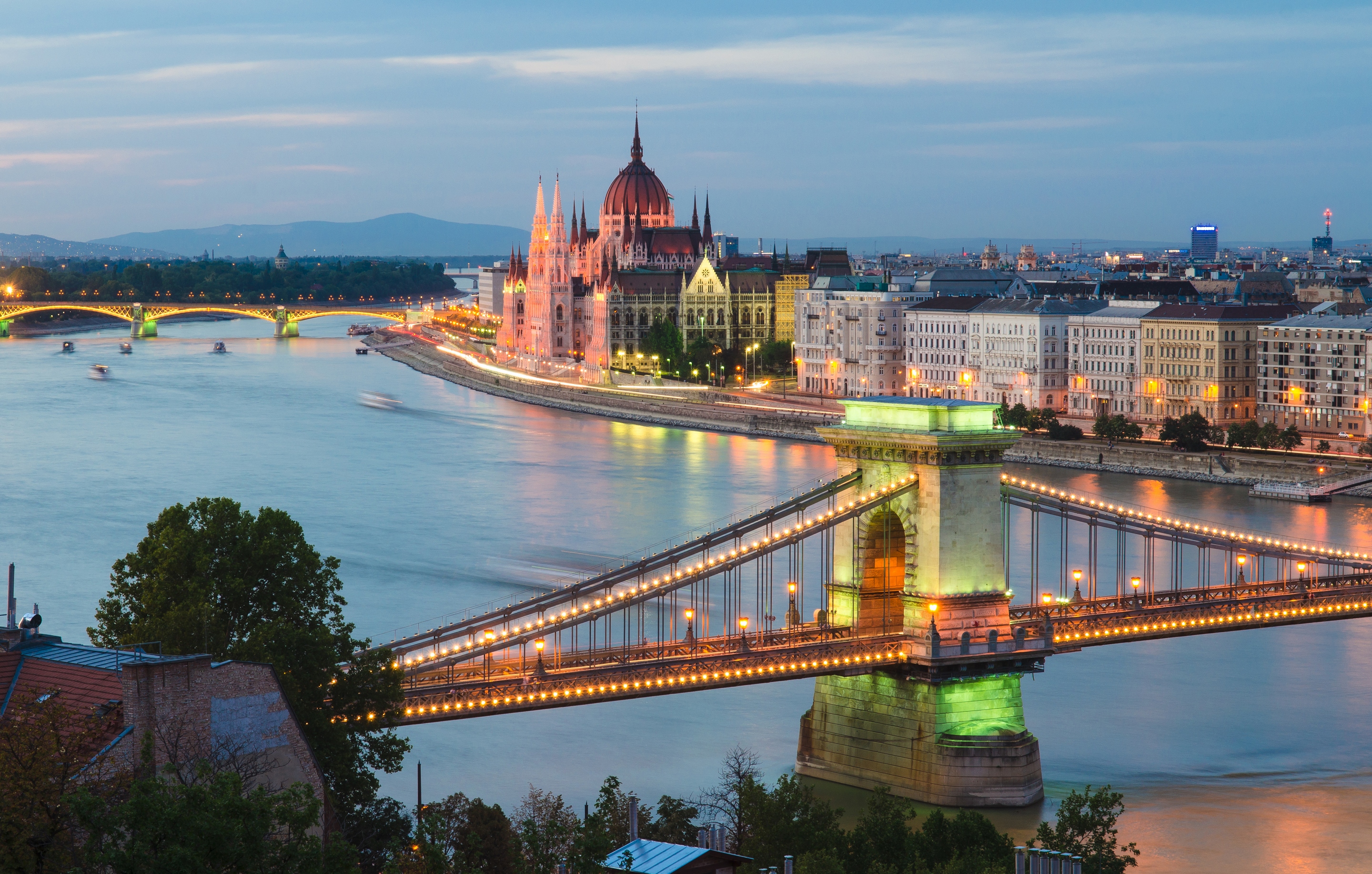 Обои река, мост, город, венгрия, будапешт, river, bridge, the city, hungary, budapest разрешение 2880x1835 Загрузить