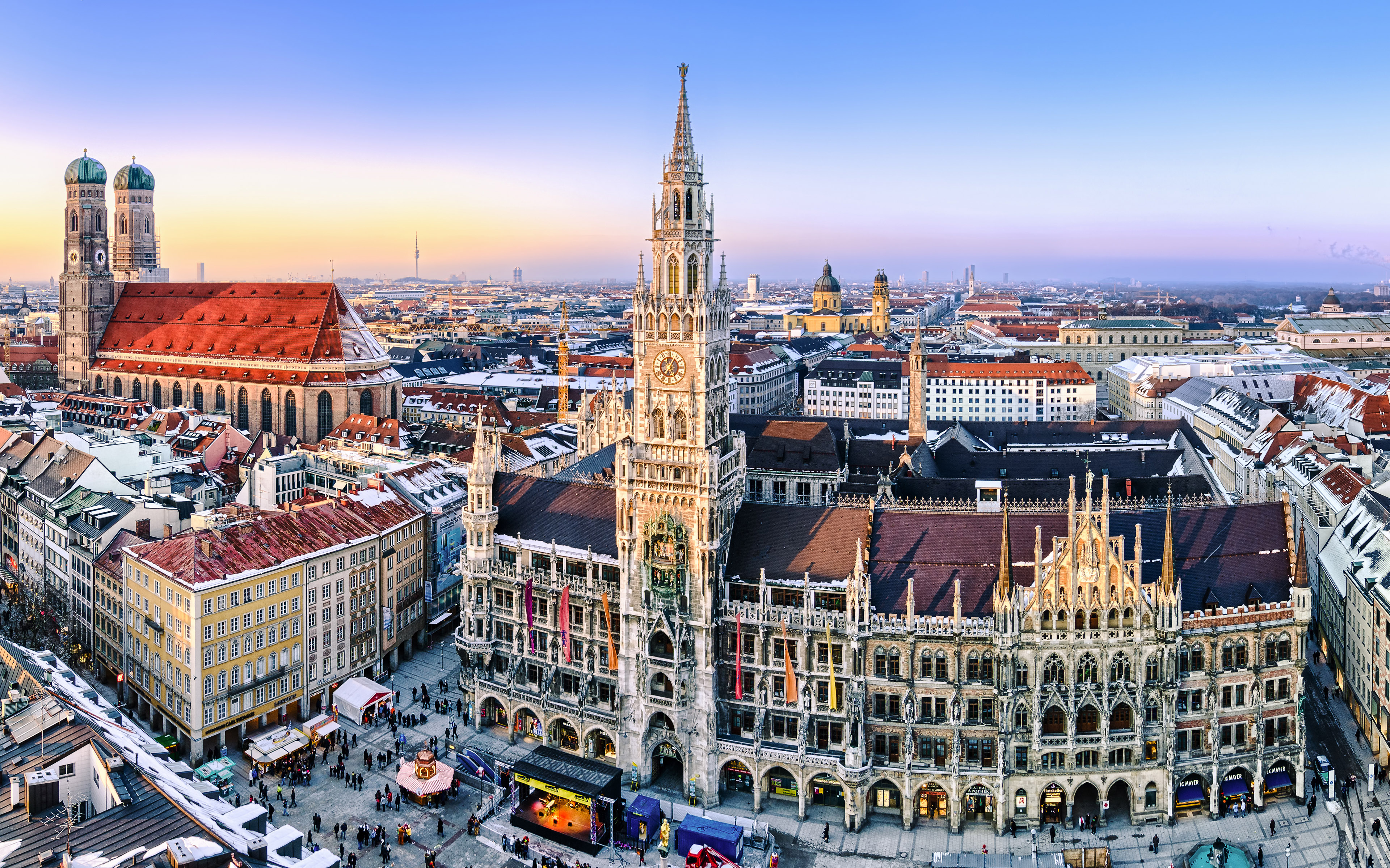 Обои город, германия, мюнхен, the city, germany, munich разрешение 3840x2400 Загрузить