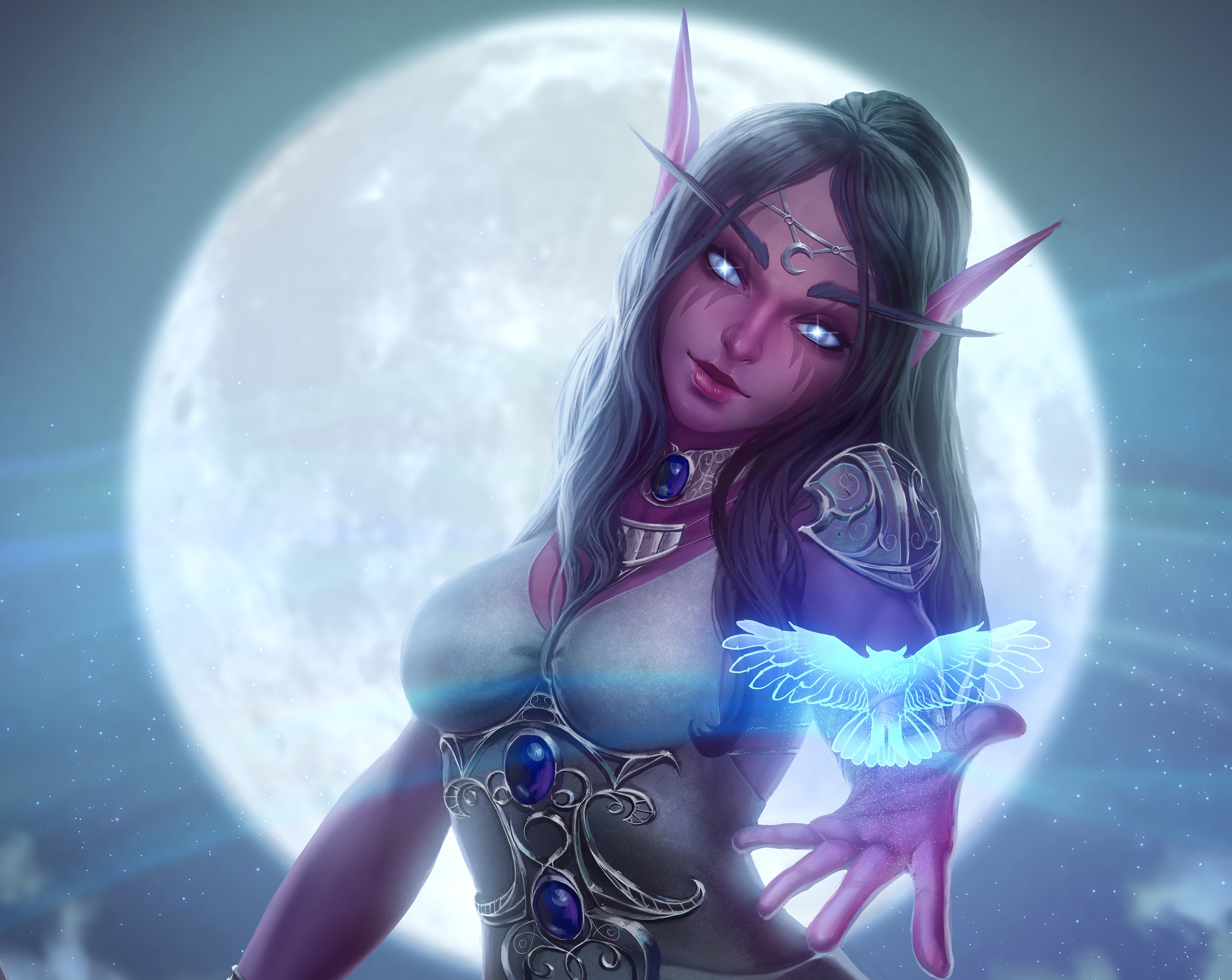 Обои арт, tyrande, девушка, варкрафт, ночная эльфийка, мир варкрафта, ух, hearthstone, heroes of the storm, heroes of warcraft, tyrande whisperwind, art, girl, warcraft, night elf, world of warcraft, wow разрешение 3000x2388 Загрузить