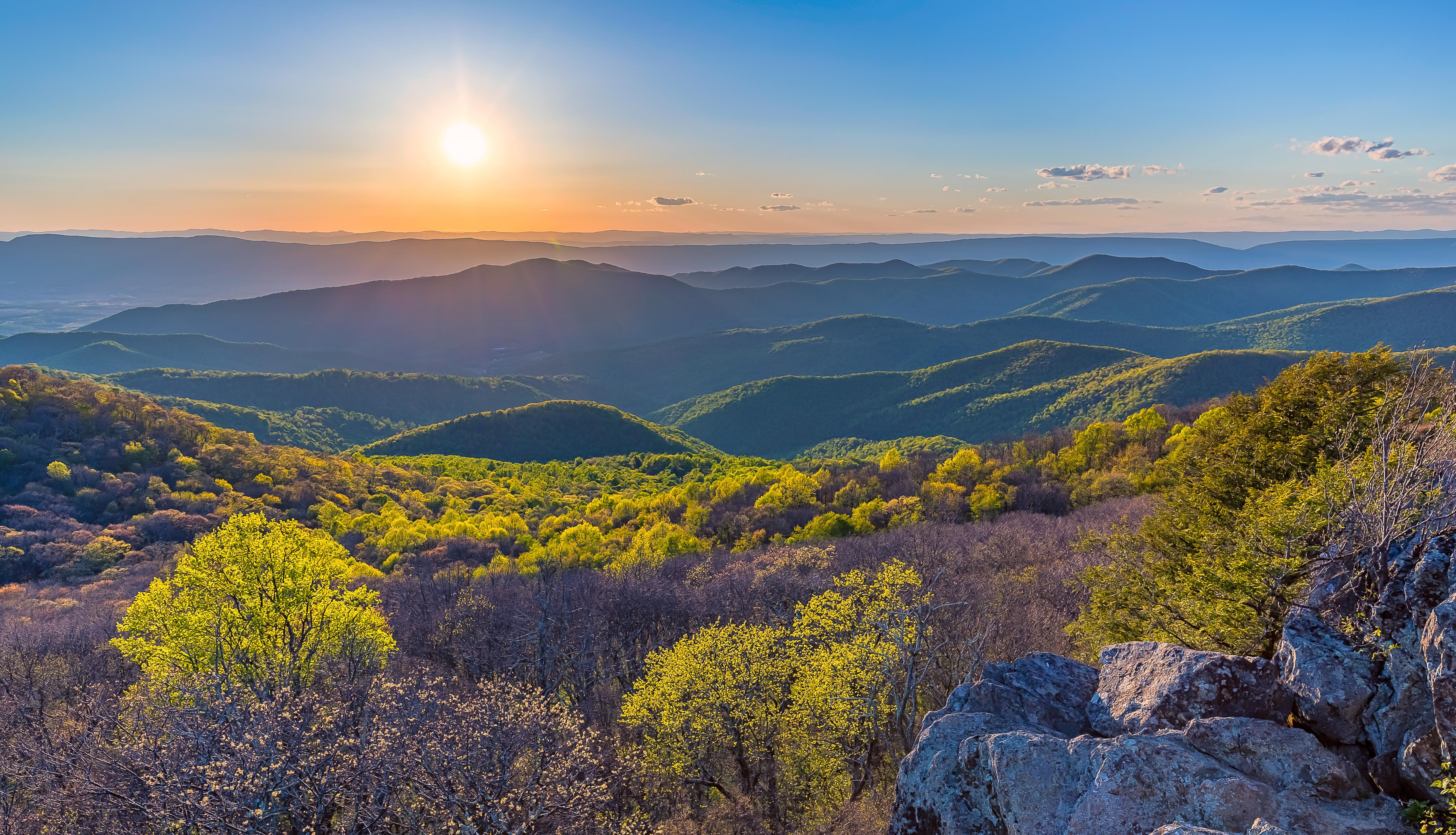 Обои горы, природа, закат, пейзаж, сумерки, mountains, nature, sunset, landscape, twilight разрешение 5244x3007 Загрузить